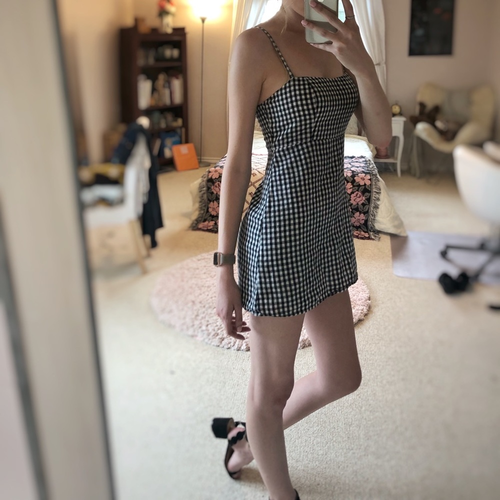 Brandy🖤Melville checkered mini dress